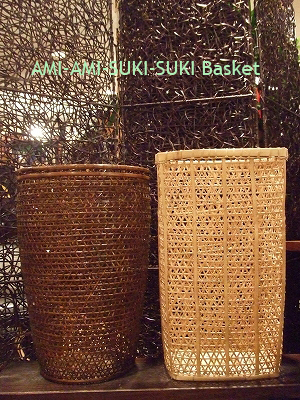アジアンインテリア 収納 通気性 編み 竹 かご 籠 バスケット ボックス